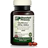 Standard Process Olprima EPA|DHA - Supplement for Brain Health with Omega-3 - Supports a Healthy Heart - Gluten-Free, Non-Dairy & Non-Soy - 60 Softgels (30 Servings)