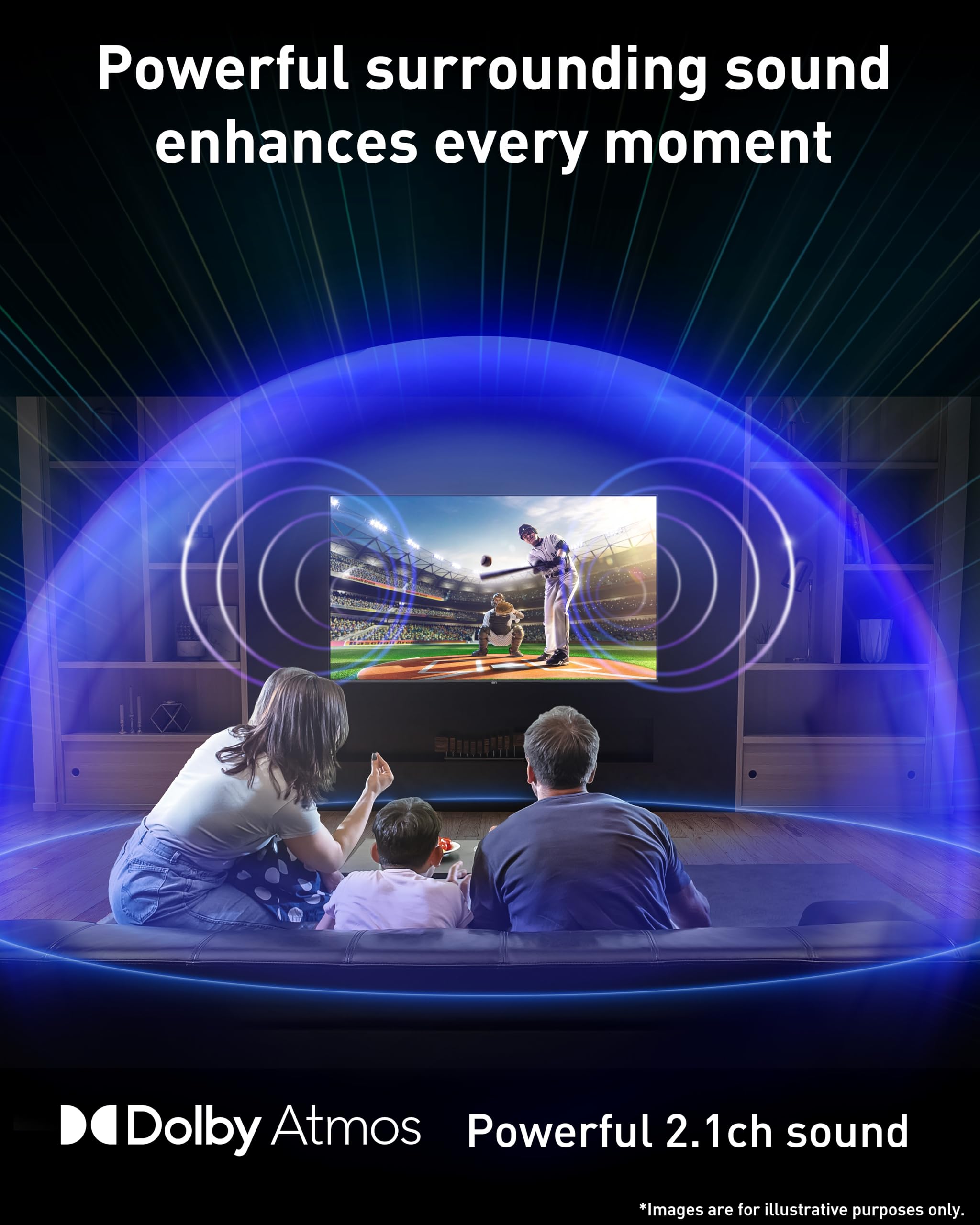 Panasonic W95 Series 55-inch Mini LED 4K Ultra HD Smart Fire TV, Sport Stadium Mode, ATSC3.0, Dolby Vision IQ, Dolby Atmos, HDR10+ Adaptive, Press and Ask Alexa, 144Hz, Wall-mountable - 55W95AP