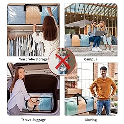 6 Pack Heavy Duty CLear Moving Bags, Large CLear