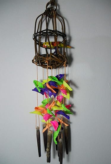 Amazon Com Natural Handmade Sea Shell Wind Chime Bell Bird Nest