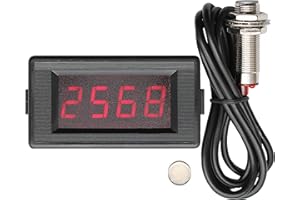 DIGITEN DC 12V 4 Digital Red LED Counter Meter Up Down+Hall Proximity Switch Sensor NPN