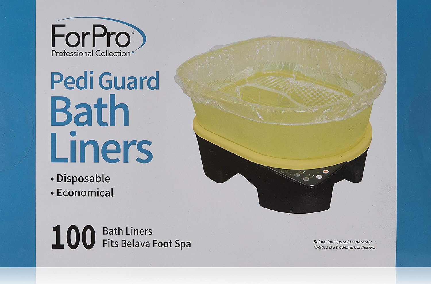 ForPro Pedi Guard Bath Liners, Fit Belava Foot Spa, Disposable Pedicure Liners, 100-Count: Beauty