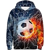 Acoweno Hoodies for Boys Girls Kids, Novelty 3D Print Hooded Long Sleeve Hoody Sweatshirt with Pocket for Teens