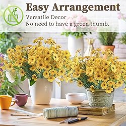 ColoPlay 24 Yellow Bundles Artificial Flowers for