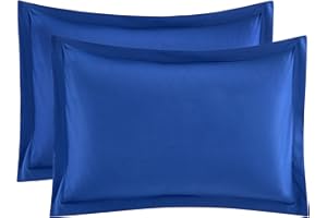 VANTA REPUBLIC Sham Pillows Set of 2, 20 X 40, Hypoallergenic Pillow Cover, High Thread Count, Double Brushed Microfiber, 2200 Series, 90 GSM, Hotel Collection, King Size Pillow Shams Set of 2 (Royal Blue, King)