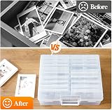 Lifewit Photo Storage Box 4x6 Case 18 Inner Boxes Clear 13.83 x 11.16 in view 4
