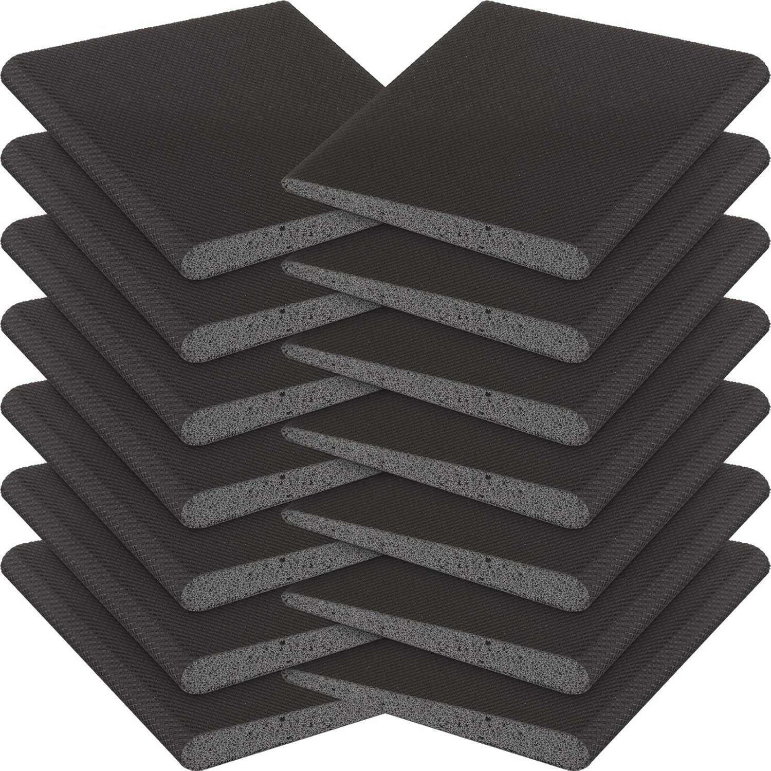 Draft Stoppers - 14 Pieces Door Corner Seal Exterior Door Jamb Frame Seal Door Draft Stopper with Adhesive for Weather Stripping and Draft Protection Foam Corner Seal (Black)