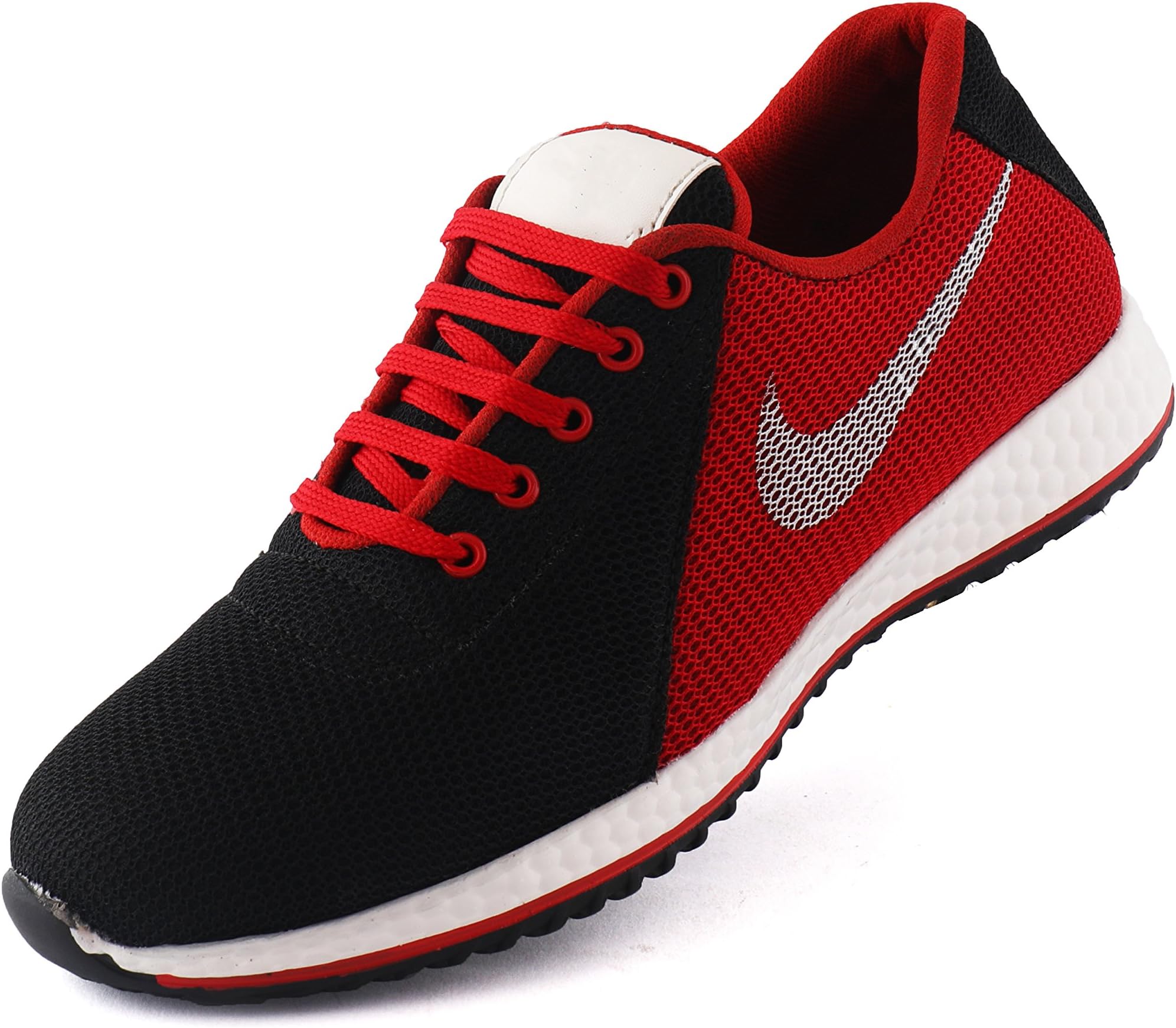 REDFOOT AORFEO Unisex Black Red Men and Women Casual Sport Running Shoes and Leather Look Sneaker Shoe Shoes CX28
