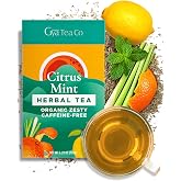 Citrus Mint Loose Leaf Herbal Tea - 5.29 Oz 70 Cups - Caffeine Free | Rich in Peppermint, Lemongrass, Orange Peel for Rest &amp; Throat Comfort - Refreshing, Delicious &amp; Robust Flavor