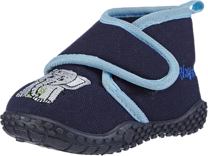 Playshoes Kinder Hausschuhe mit praktischem Klettverschluss, niedliche