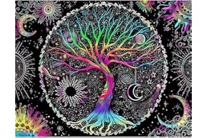 pvoodire Tree Diamond Painting Kits-Tree Diamond Art for Adults,5D Diamond Painting Tree for Gift Home Wall Decor(12x16inch)