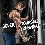 Yes4All SAT1 Tricep Press Down Bar with Diamond Knurl Chrome Handle view 7