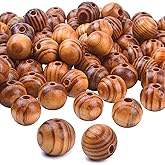 BronaGrand 100pcs 16mm Wood Round Bead Wood Spacer Beads Wooden Beads for Jewelry Making DIY