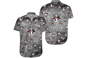 34HD Nightmare Before Movie Hawaiian Shirt, Skeleton Button Down Shirt Short Sleeve Unisex, Halloween Costumes