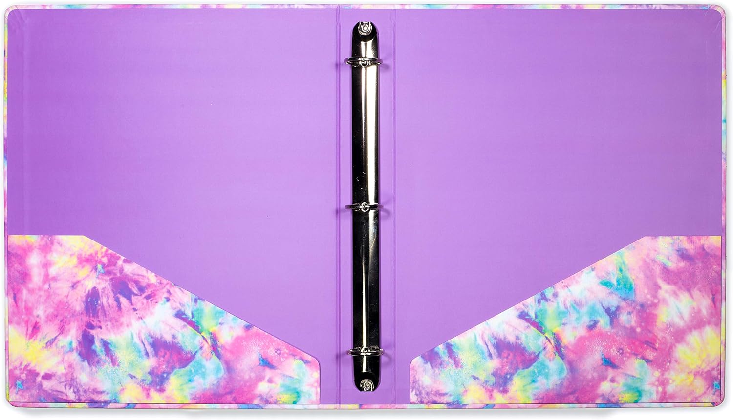 Steel Mill & Co Cute Decorative Hardcover 3 Ring Binder for Letter Size Paper, 1 Inch Round Rings, Floral Binder Organizer for School/Office, Tie Dye : Office Products
