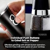 Tower T847004B Electric Salt and Pepper Mills Black Chrome Battery Operated view 5