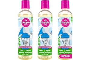 Dapple Breast Pump Soap, Fragrance Free, Plant Powered, Hypoallergenic, Easy Rinse Formula, Removes Milk Residue, 8 fl oz, 3 Count