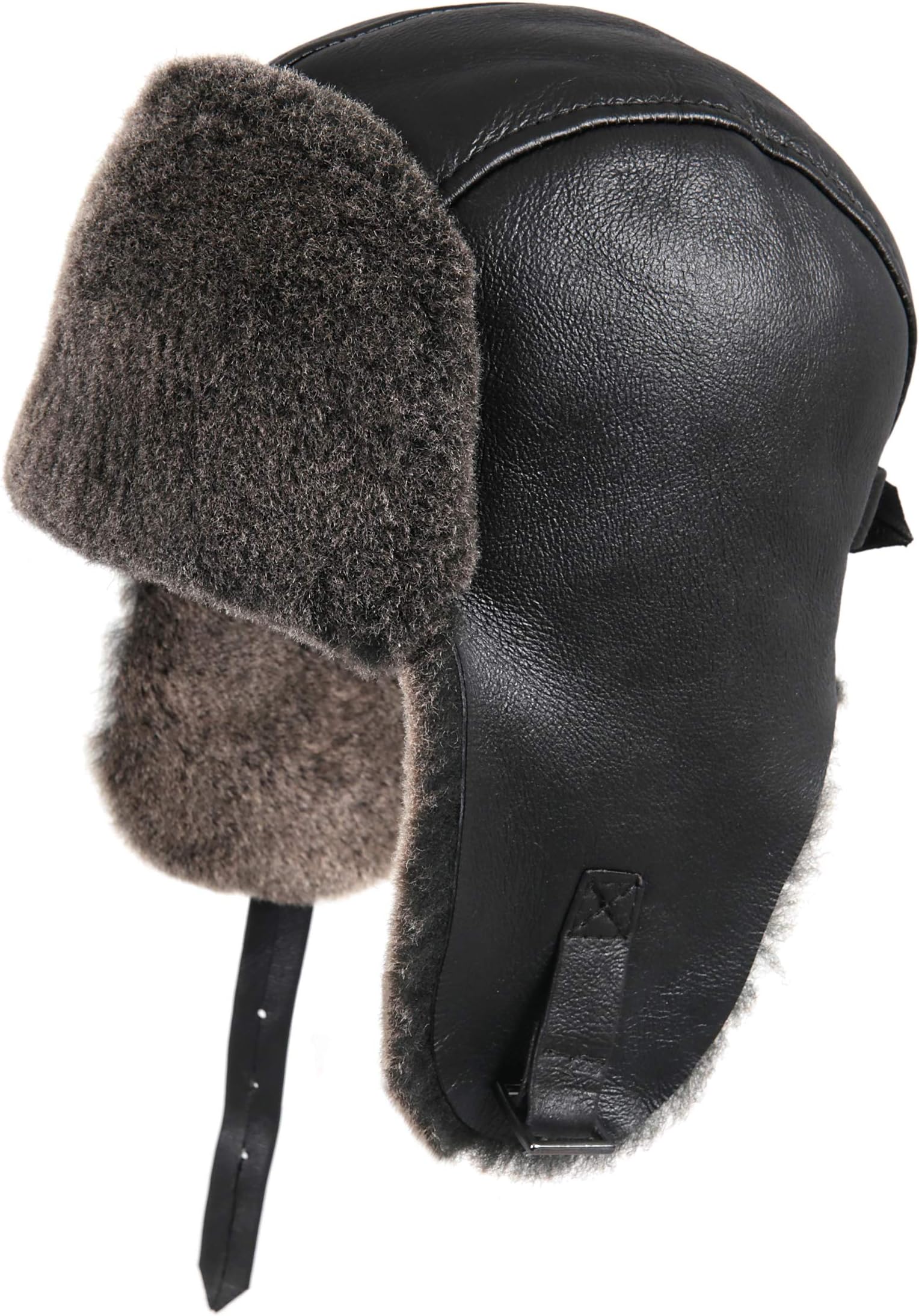 Zavelio Men's Shearling Sheepskin Pilot Hat