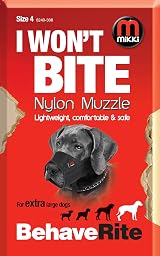 Mikki Dog Nylon Muzzle Size 4 Black Comfort Fit Adjustable Short Term Use view 7