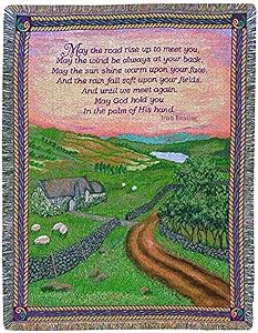 Manual Irish Collection 50 x 60-Inch Tapestry Throw, Blessings of Ireland