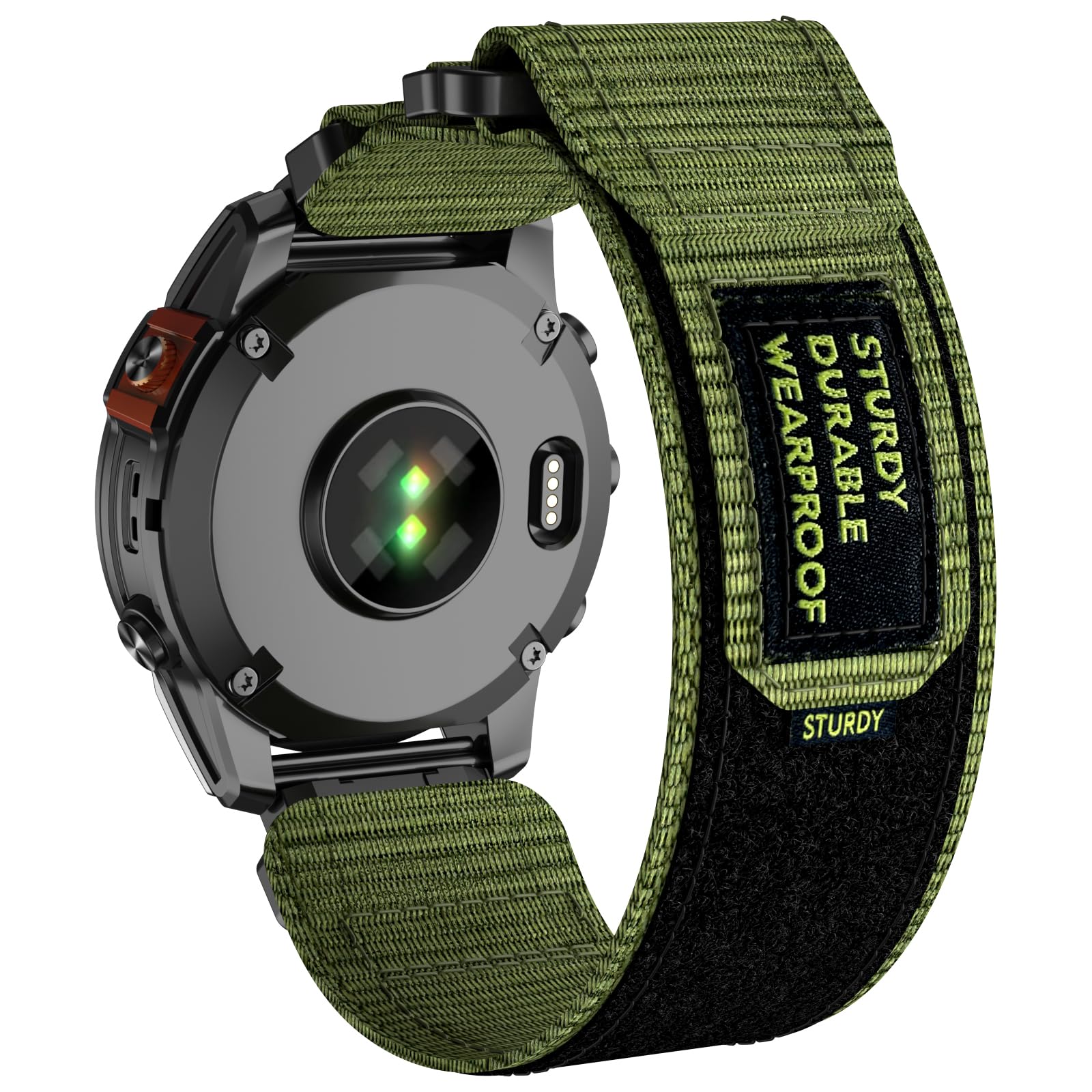 MYSNBKN 26mm Quick Fit Nylon Strap for Garmin Fenix 8 51mm/Fenix 7X Pro/Fenix 7X/Fenix 6X/Fenix 6X Pro/Fenix 5X/Fenix 5X Plus/Fenix 3/Fenix 3 HR, Stretch Nylon Replacement Band