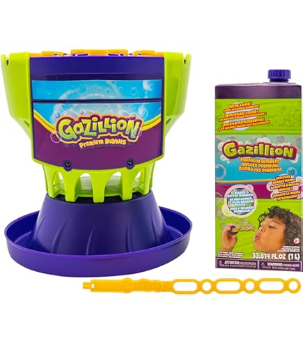 Gazillion Double Bubble Blaster – Pistola De Pompas 2 En 1 Con Luces LED