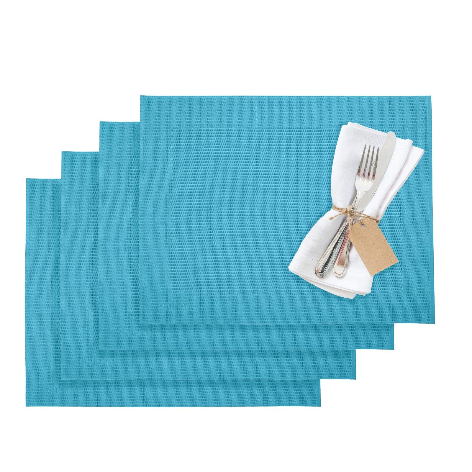 Westmark Placemats, 4 pieces, 42 x 32 cm, Synthetic, Turquoise, Saleen Edition: Home