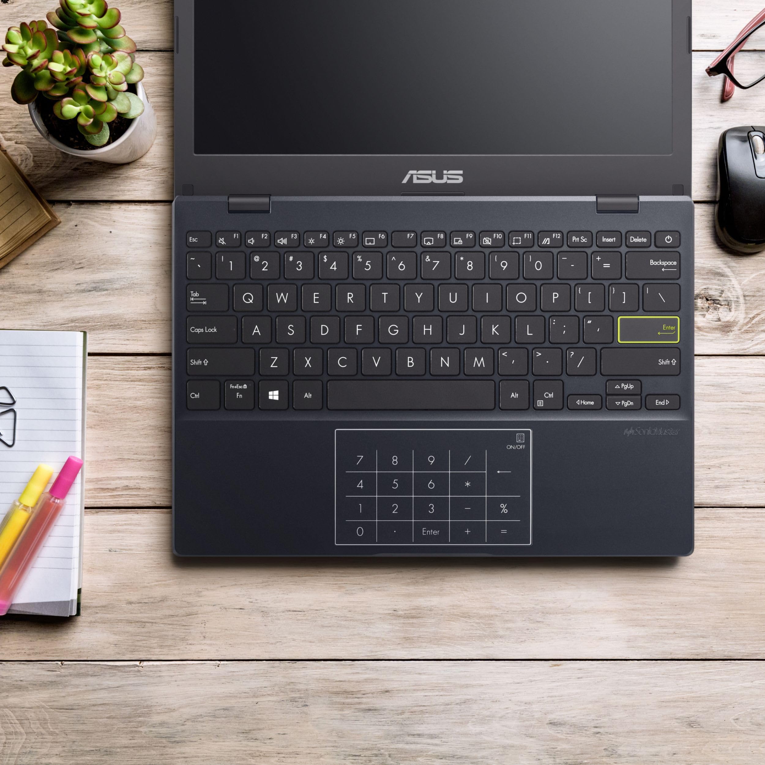 ASUS Vivobook Go 11.6” HD Slim Laptop, Intel Dual Core N4500, Intel Graphics, 4GB, 128GB, Windows 11 Home, SonicMaster, ErgoSense, Black, L210KA-ES04