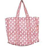 Quilted Cotton Handprinted Reversible Large multicolor Floral Tote Bag