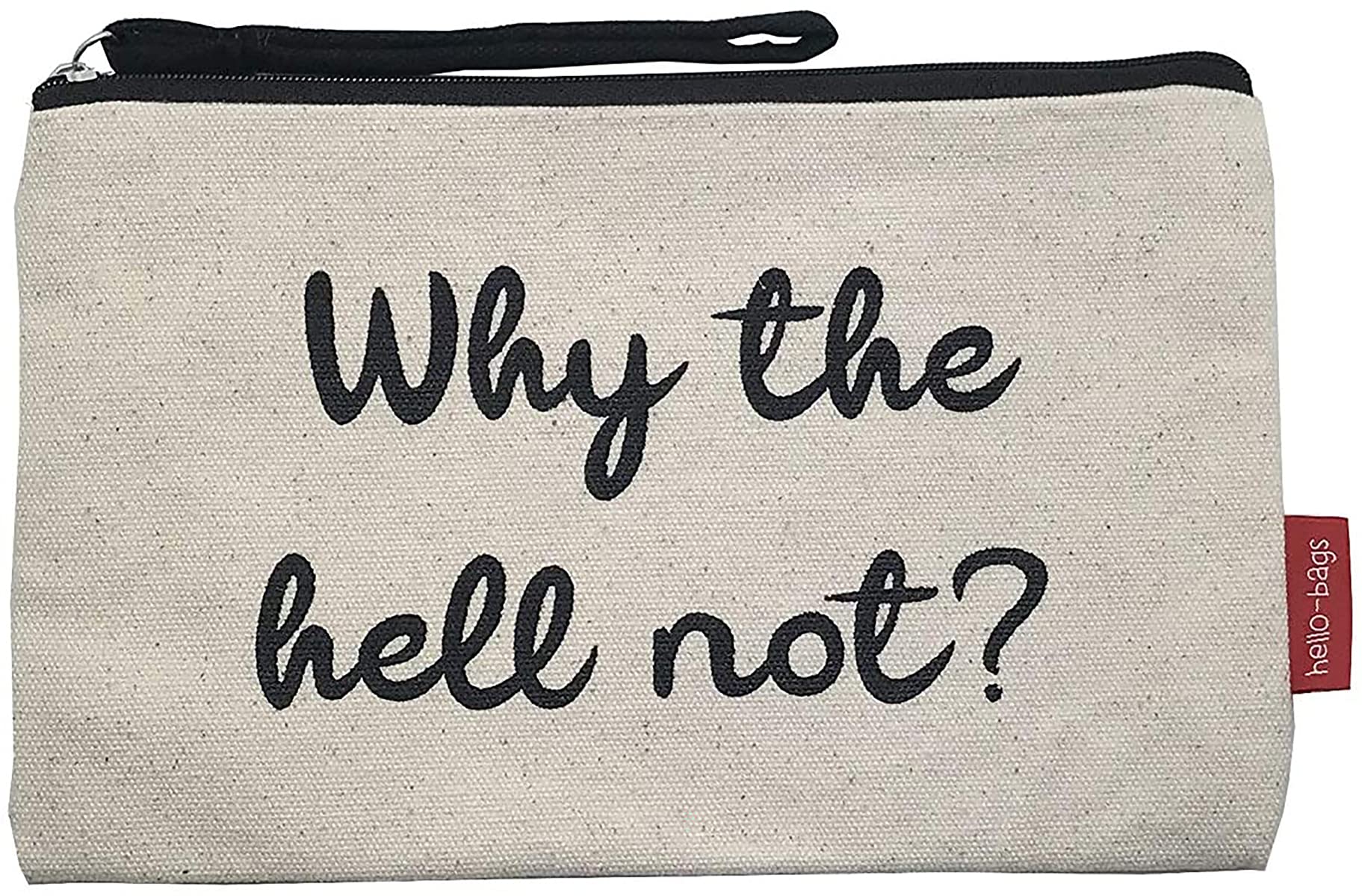 hello-bags. Makeup Bag/Wristlet Handbag. Exterior: 100% Cotton. Includes zipper and lining. Packed in a gift kraft envelope. Model: “WHYTHE”. Color: Ecru. Measurements: 23 * 15,5 cm.