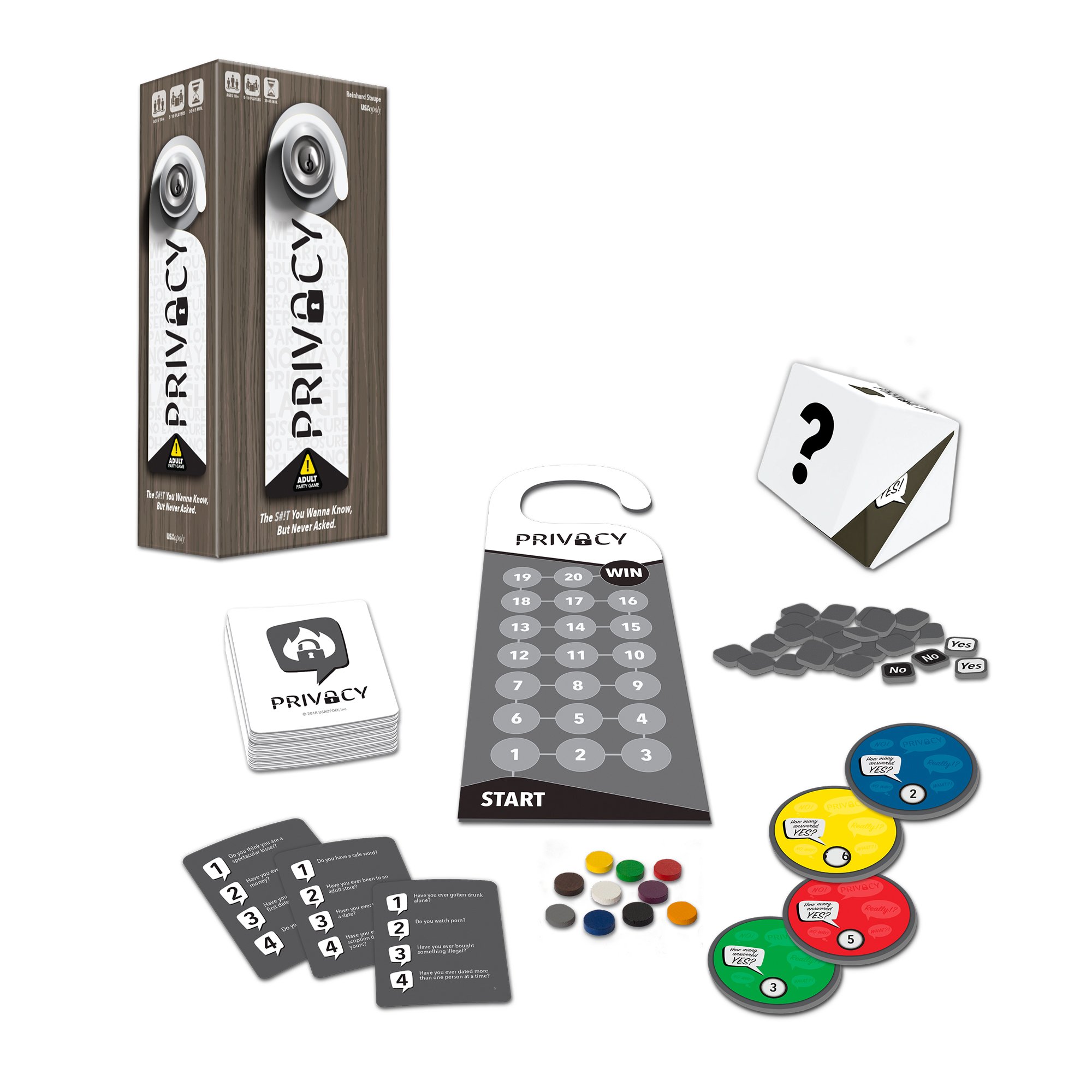 Privacy - Adult Party Game | 18+ Board Game | Fun Drinking Game to play with Friends | Reveal your friends secrets with the hilarious Privacy Card Game | Anonymously Answer NSFW Questions