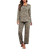PrinStory 2025 Women's Pajama Set Long Sleeve Sleepwear Ladies Soft Pjs Lounge Set