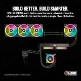Corsair iCUE LINK QX120 RGB 120mm Magnetic Dome Fans Triple Starter Kit White view 4