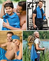 Fit-Flip Swimming Towel Quick Dry Microfiber Beach Towel Sky Blau 80x40cm view 5
