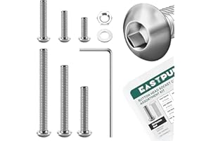 EASTPUK Metric Screw Assortment, 120Pcs Metric Bolt Assortment Kit M4 M5 M6 Machine Screws and Nuts with Lock & Flat Washers,