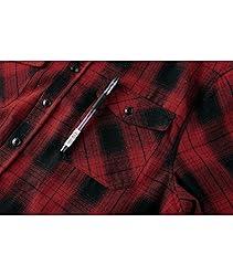 ZITY Men's Flannel Hoodie Shirts Casual Button Down