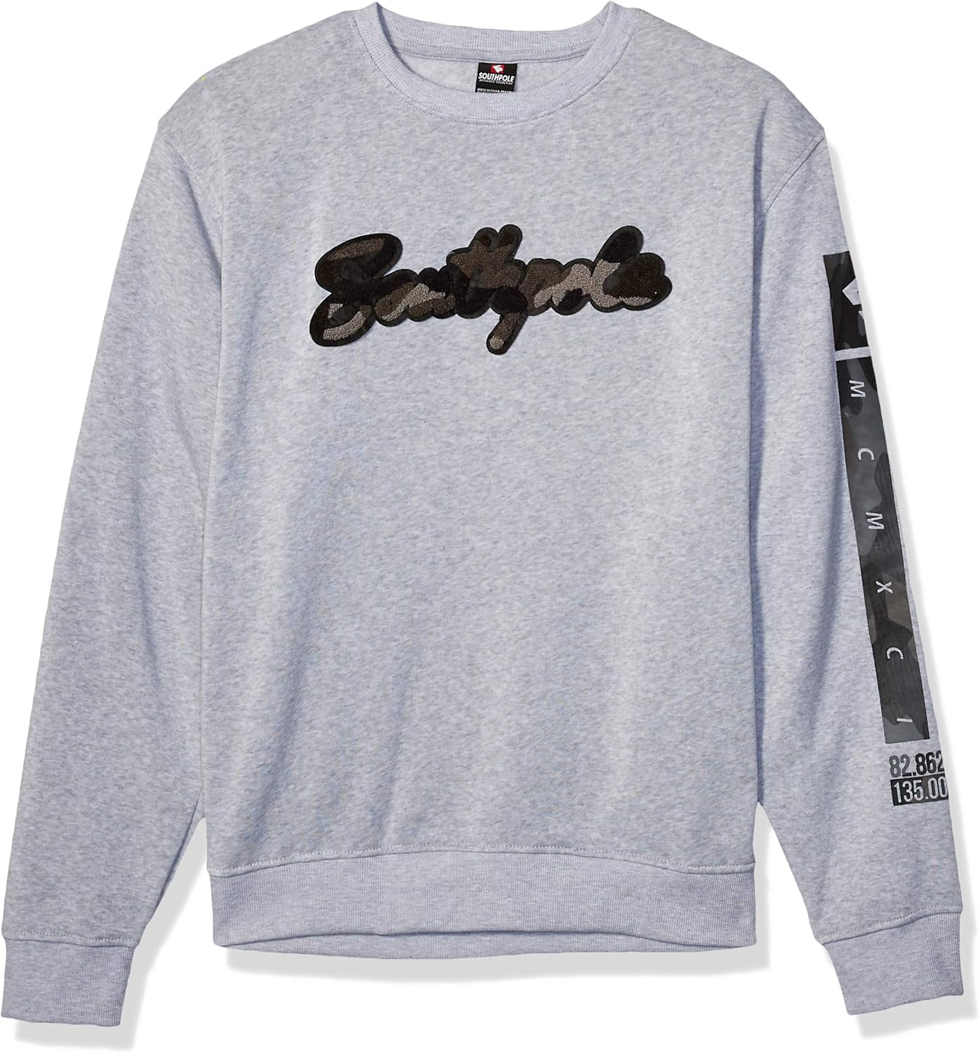 Southpole Men's Fleece Crewneck Sweatshirt: Clothing