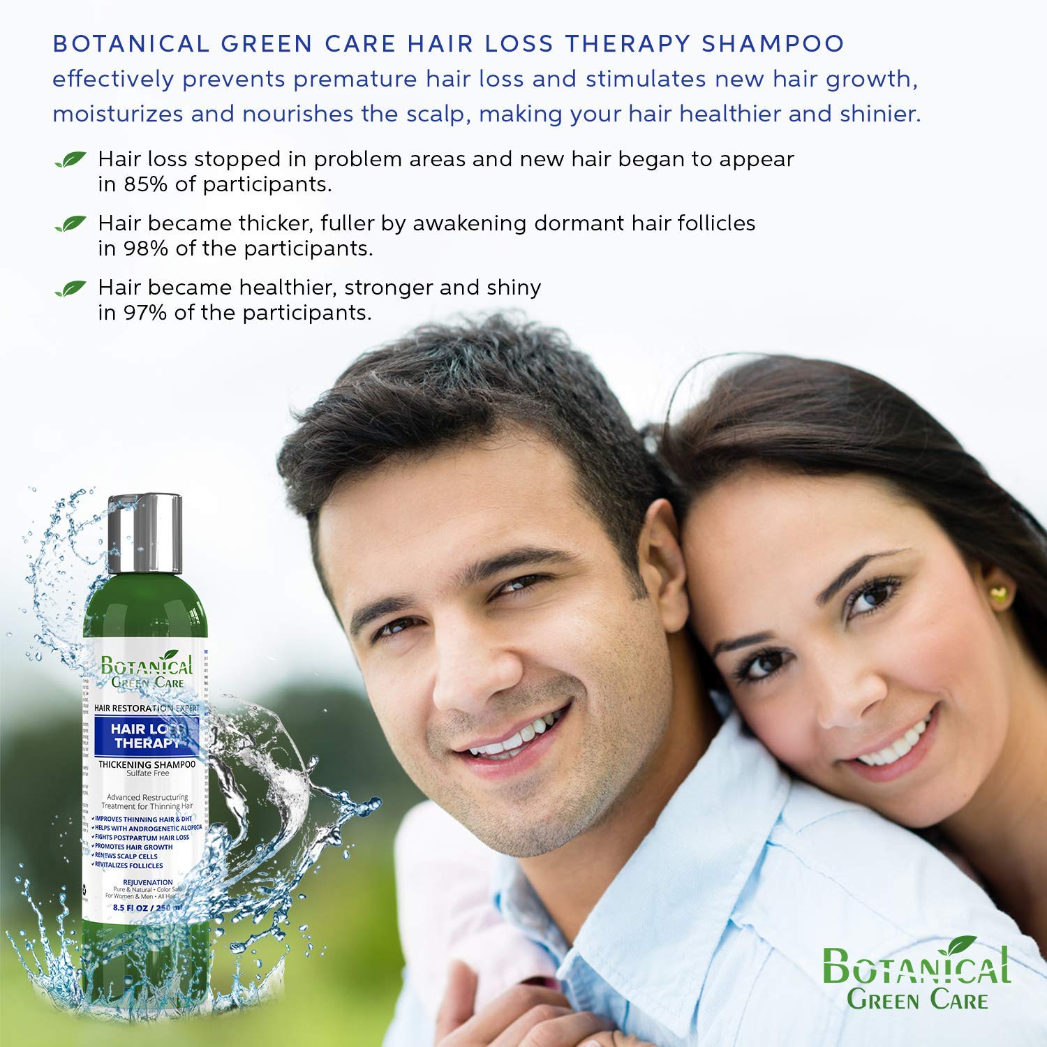 "Hair Loss Therapy" Sulfate-Free Caffeine SHAMPOO, Alopecia Prevention and DHT Blocker. Anti-Hair Loss/Hair Growth Shampoo. Doctor Developed. NEW 2018 FORMULA!: Beauty