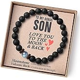 THEMEROL Valentines Day Gifts for Boys/Men-Love/Strength-Natural Gemstone Bracelet for Son Grandson Dad Boyfriend Husband Brother Nephew Uncle