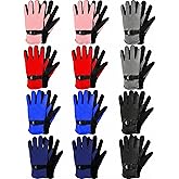 Boyiee 12 Pairs Kids Ski Winter Gloves Snow Ski Cold Weather Outdoor Gloves for Waterproof Kids Warm Children Bulk
