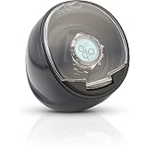 Diplomat Single Black Watch Winder with Built In IC Timer
