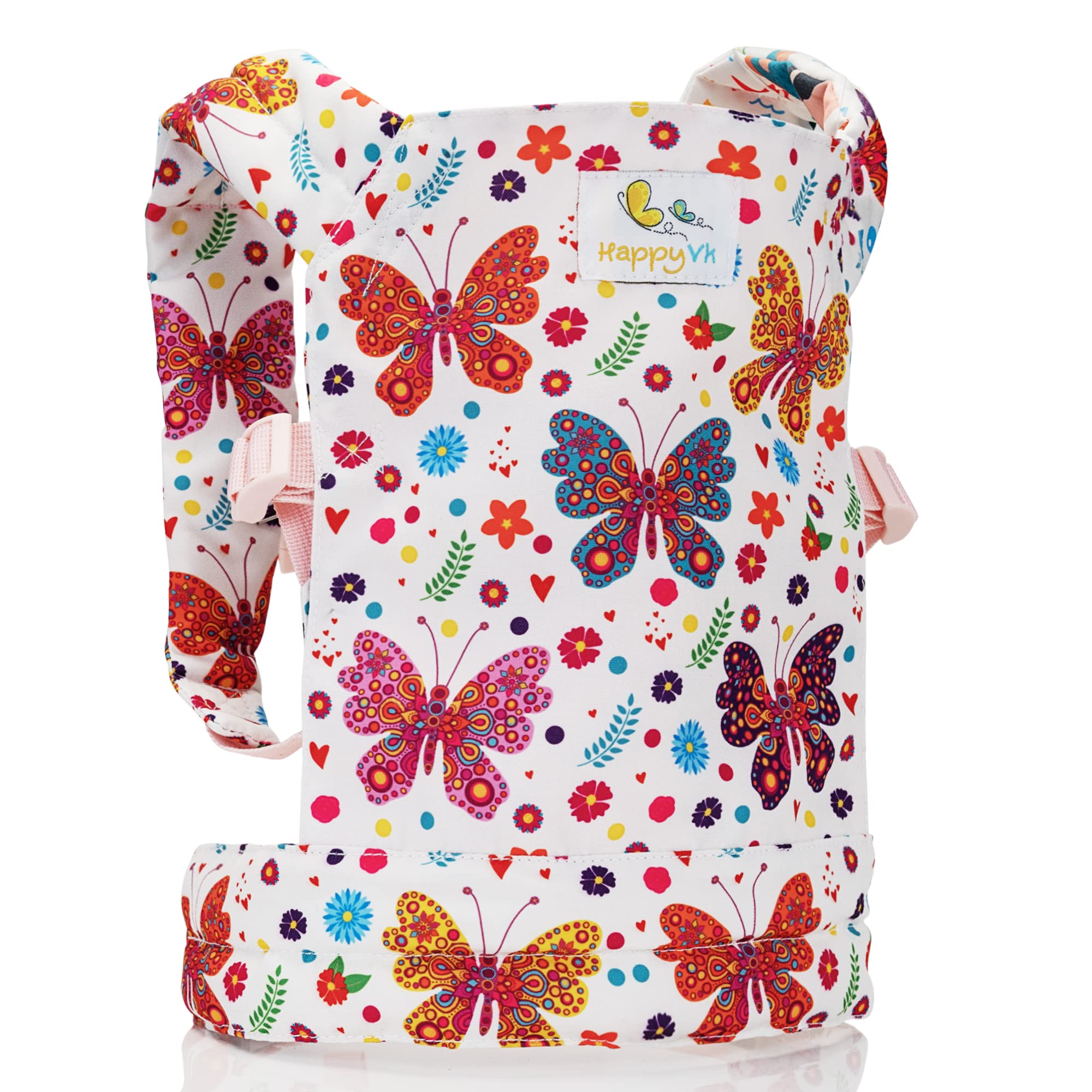 HappyVk- Baby Doll Carrier- Doll Carrier Front Back for Little Girls-Butterfly