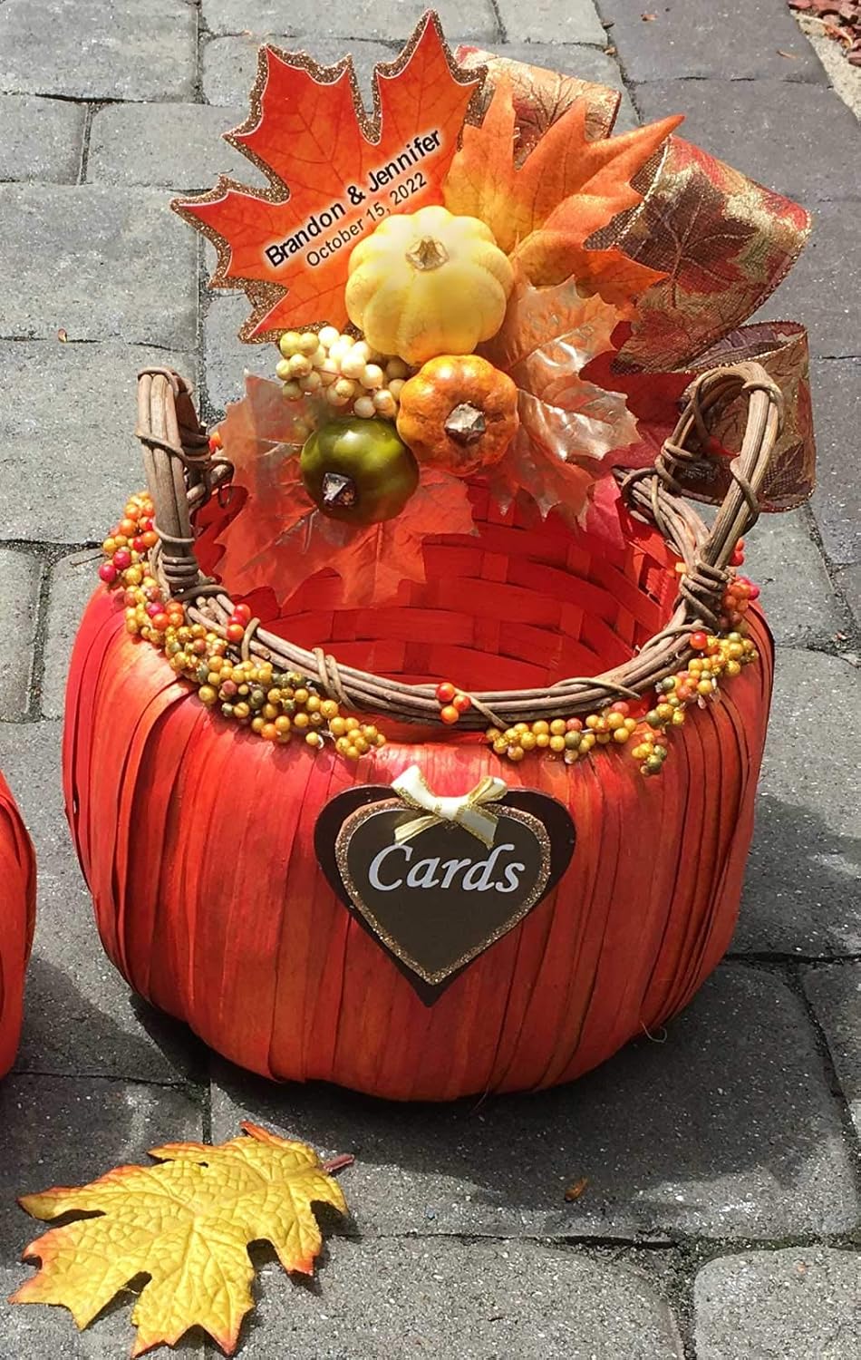 pumpkin flower girl basket