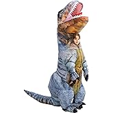 RQUXMT Inflatable T Rex Costume Kids,Blow Up Full Body Dinosaur Suit,Halloween Costumes for Boys Girls
