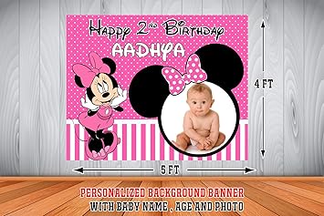 Wow Party Studio Personalized Minnie Mouse Theme Party Background