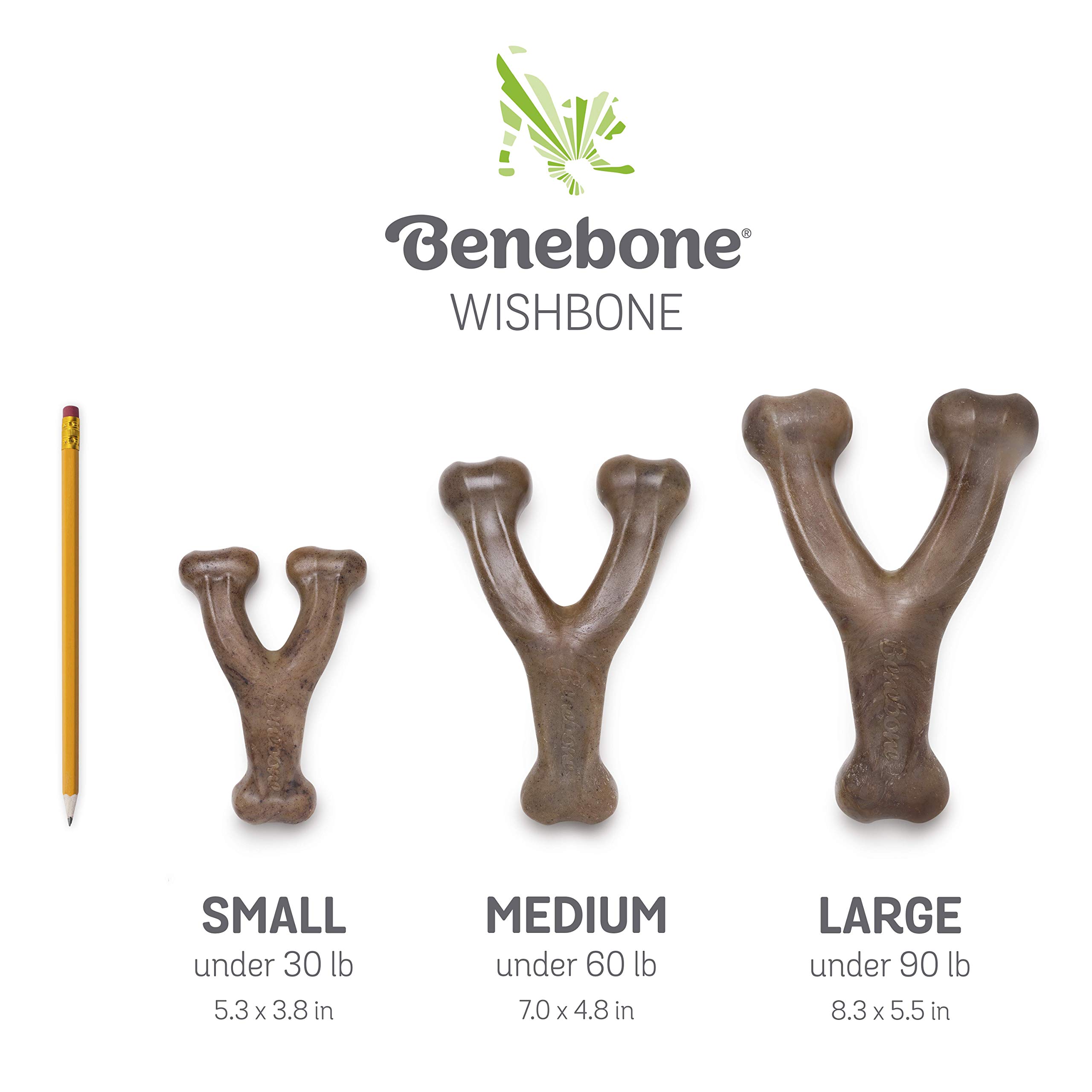 Benebone Real Flavor Wishbone Dog Chew Toy, Made in USA Onestop