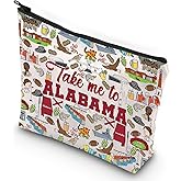G2TUP Alabama State Travel Cosmetic Bag Alabama Landmarks Souvenirs Gift Take Me To Alabama Zipper Pouch Bag Alabama Merch (Alabama)