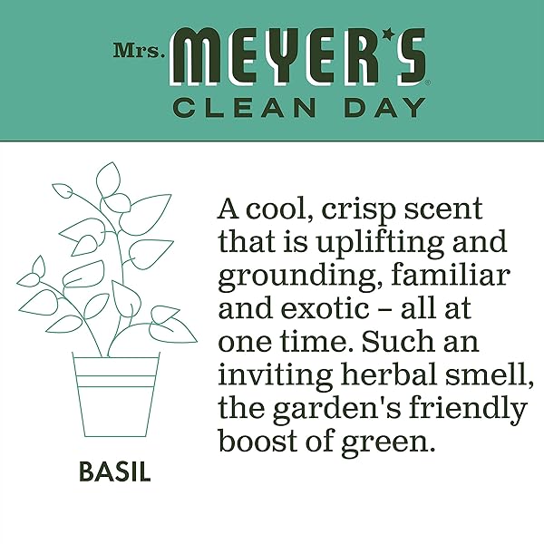 MRS. MEYER’S CLEAN DAY HAND SOAP REFILL, BASIL SCENT, 33 FL OZ BOTTLE