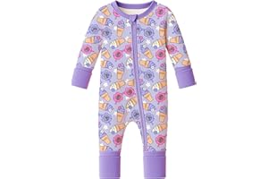 Itsy Bitsy Boutique Viscose from Bamboo Sleeper Baby Pajamas, Convertible Gripped Footie with 2-Way Zipper, Ideal for Eczema