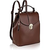 rofozzi Structured Vegan Leather Backpack Purse for Women - Back Pack Purses Women – PU Faux Leather Backpack Handbags (Espresso)